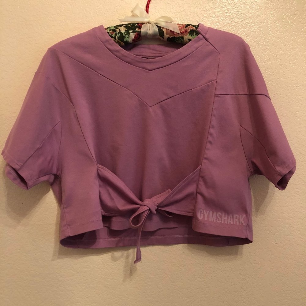 Gymshark Lilac BoxyTie Top
